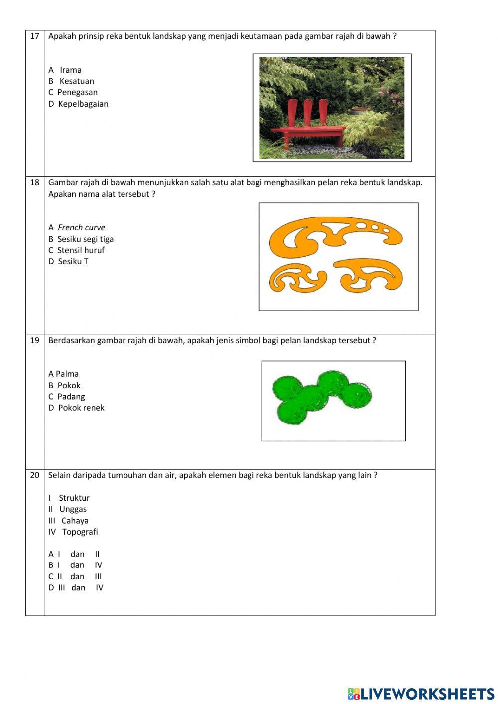 Tingkatan 2 Tajuk 5 : Reka Bentuk Landskap
