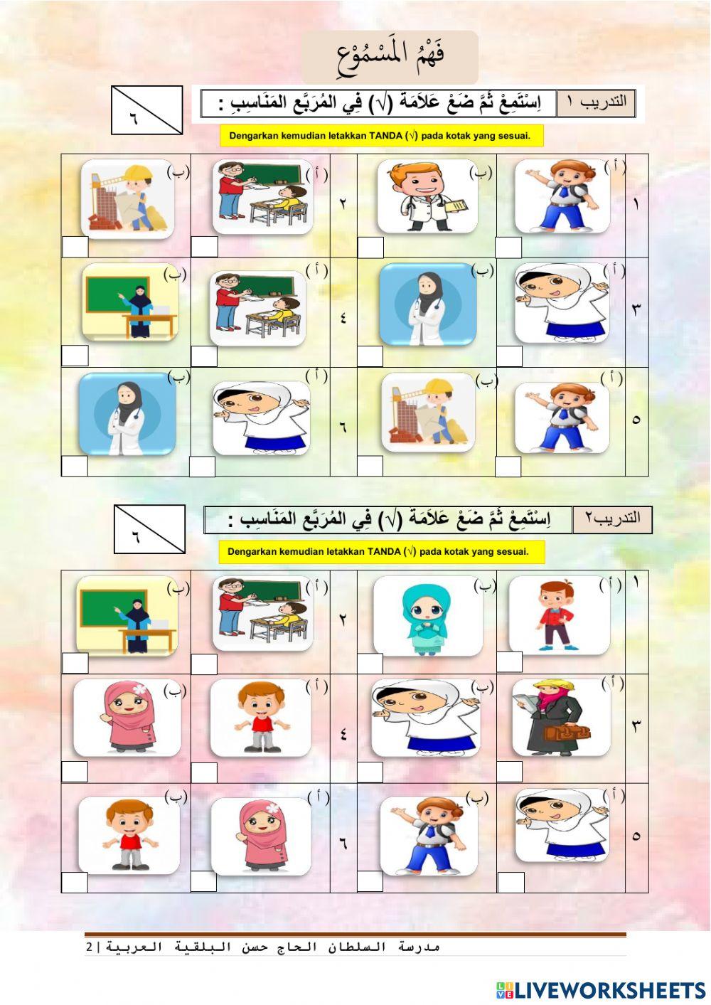 الوحدة الأولى : التحية والتعارف