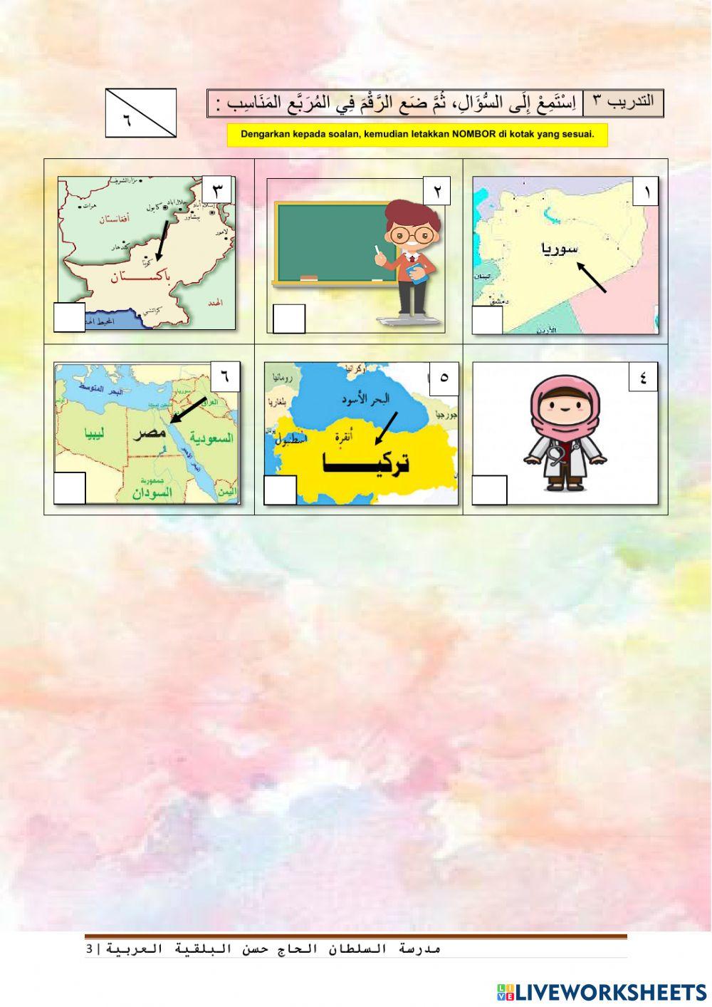 الوحدة الأولى : التحية والتعارف