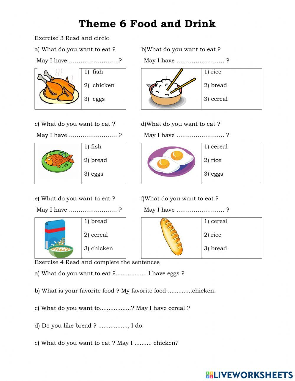 Theme 6 Food & Drink. Lesson 1