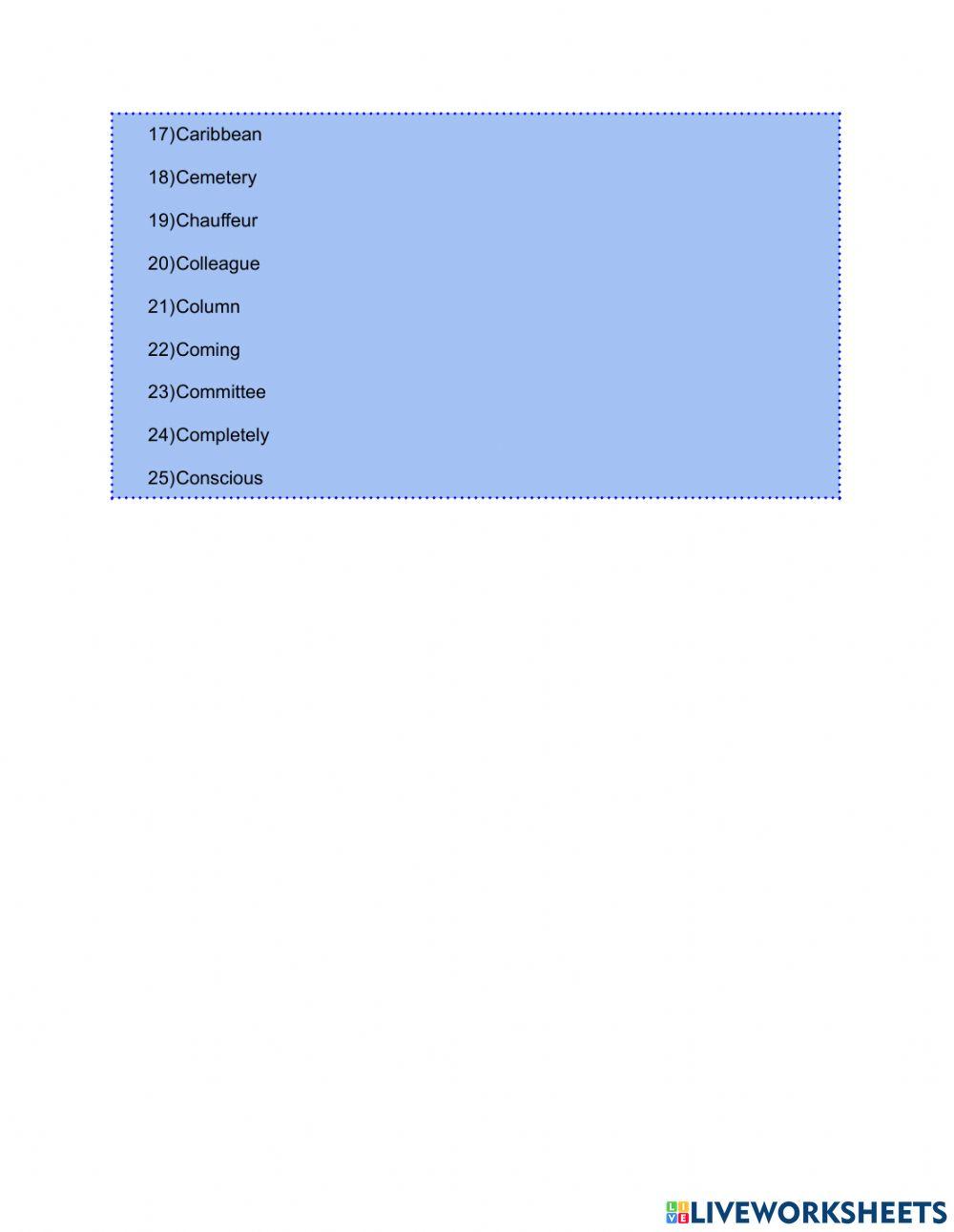 Spelling List 1, Term 2 Spelling List 1, Term 2