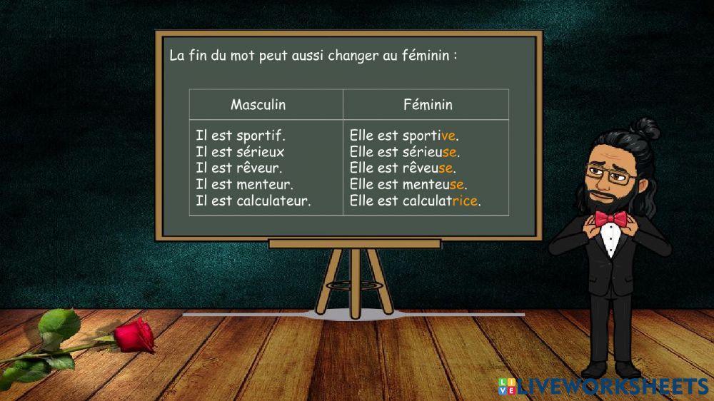 Les adjectifs en genre et en nombre