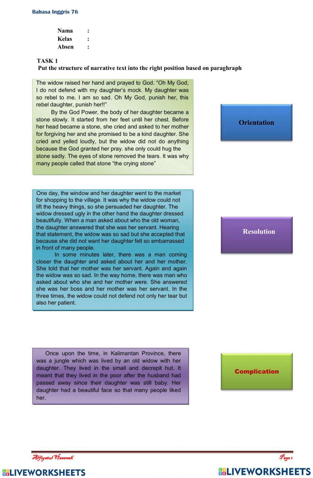 Narrative Text 'Kebo Iwa'