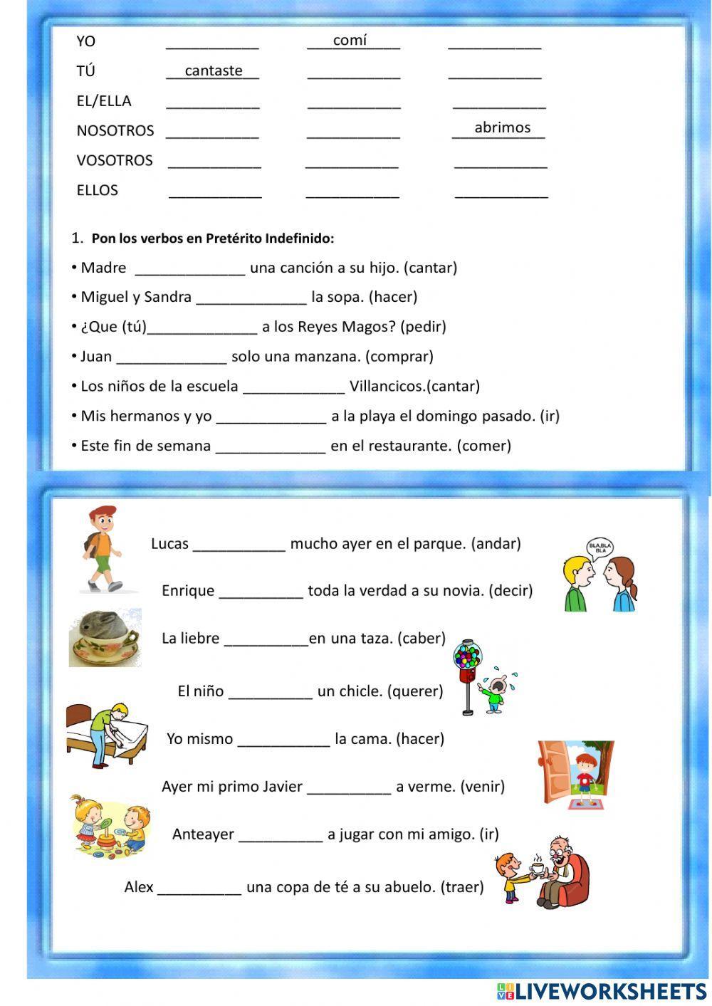 Pretérito Indefinido