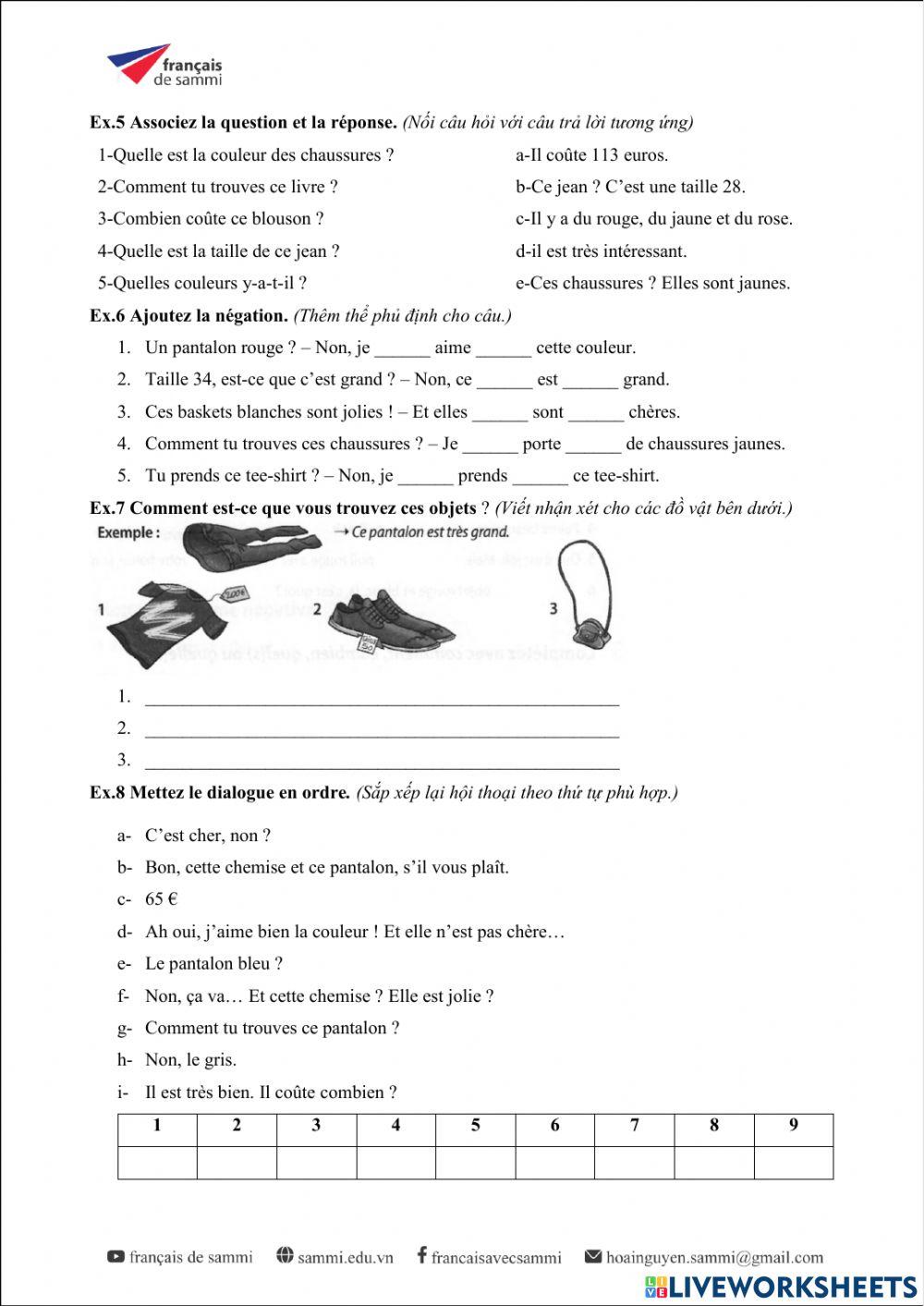Le Nouveau Taxi 1 - Leçon 7 - Cahier d'exercices