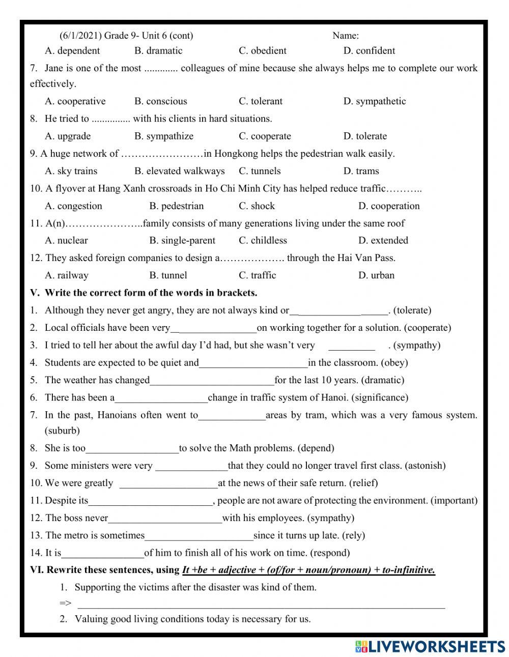 9A- U6- Personalities (cont)