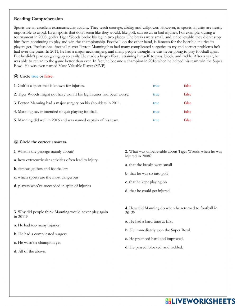 Unit 7 We Love Sports!