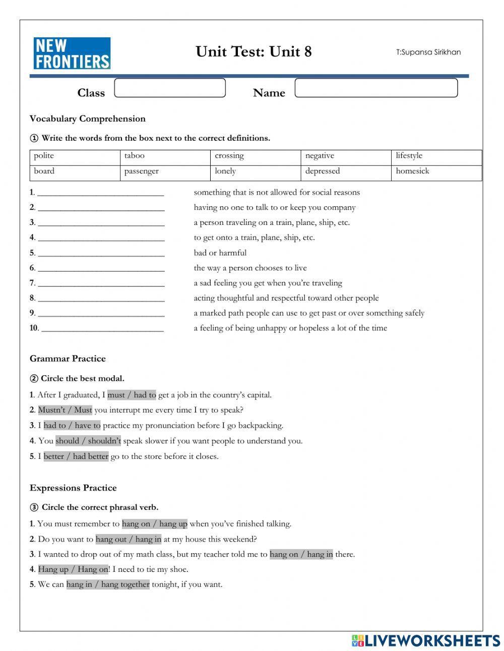 Unit 8 Understanding Cultures