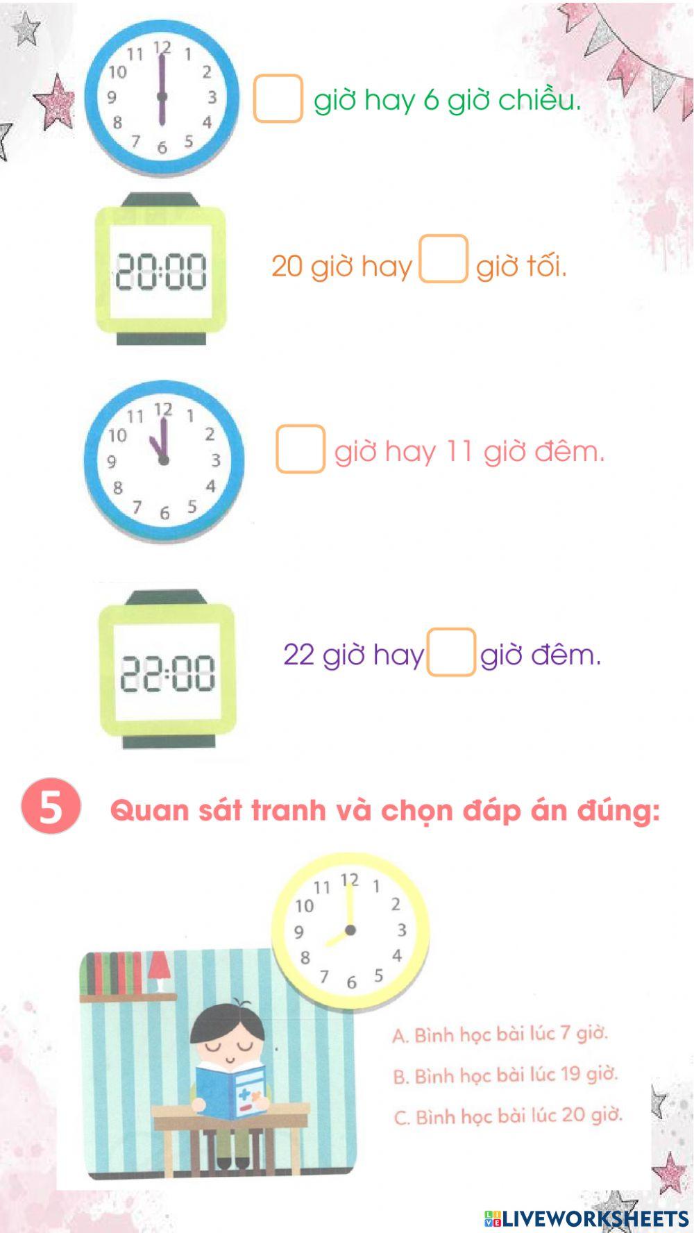 Phiếu cuối tuần 18 Toán