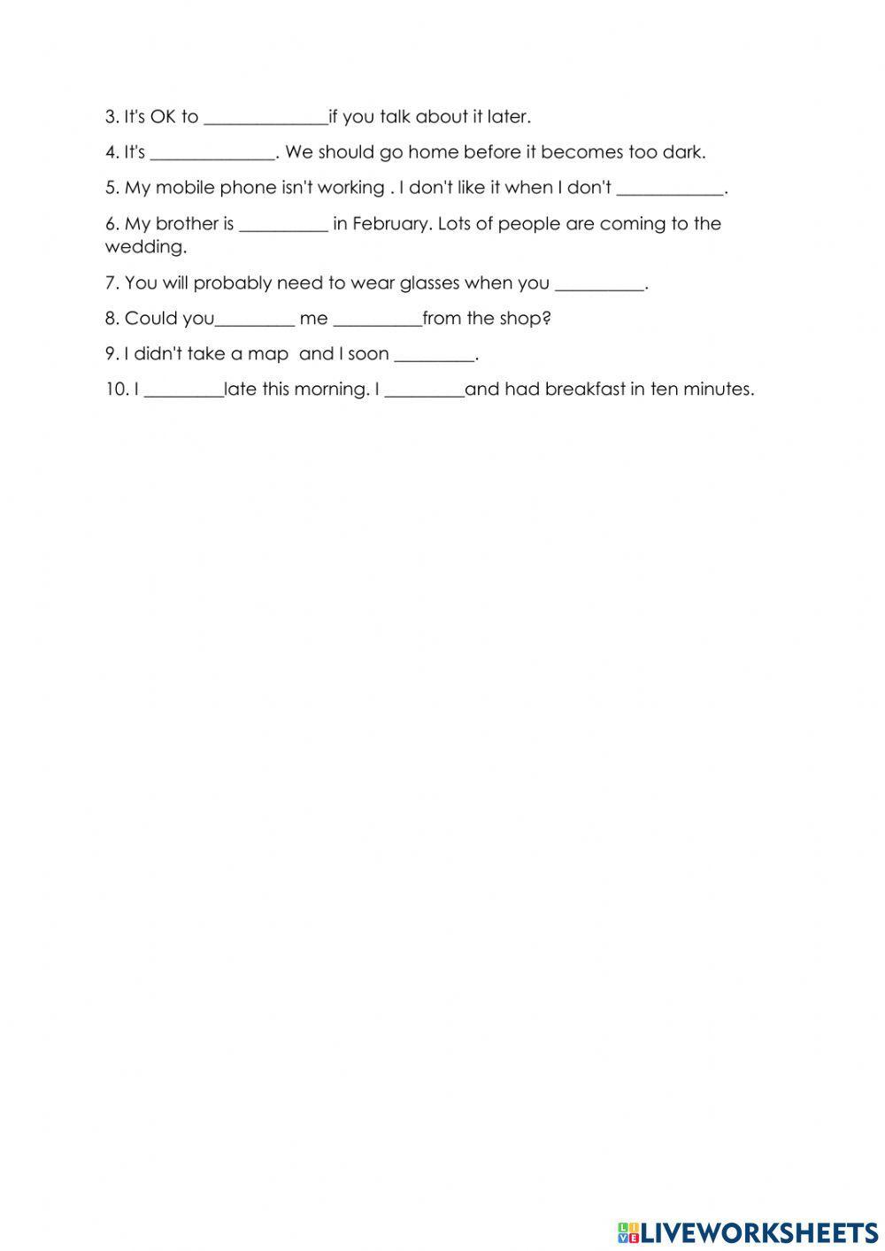 Expressions and Phrasal verbs with GET