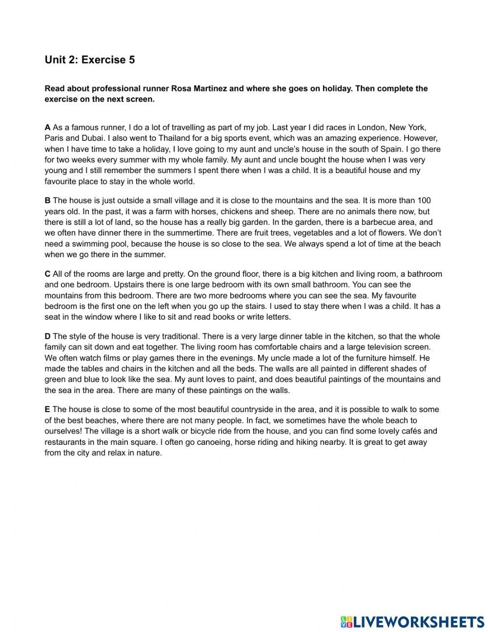 Mindset Foundation - Reading & Writing Skills Modules - Unit 2 Ex5