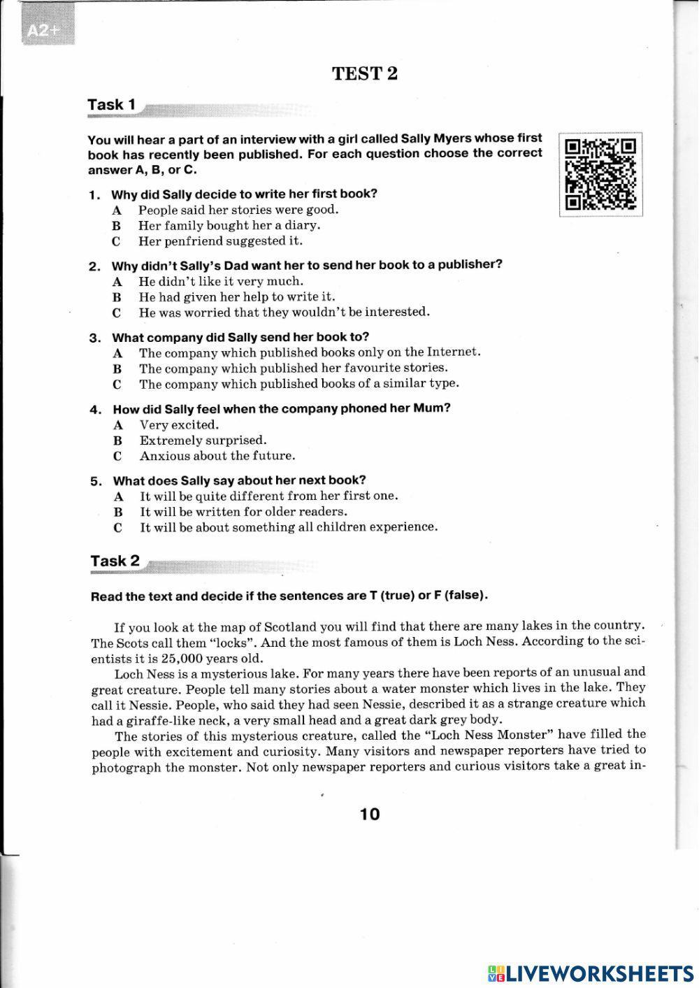 DPA English Grade 9 Test 2