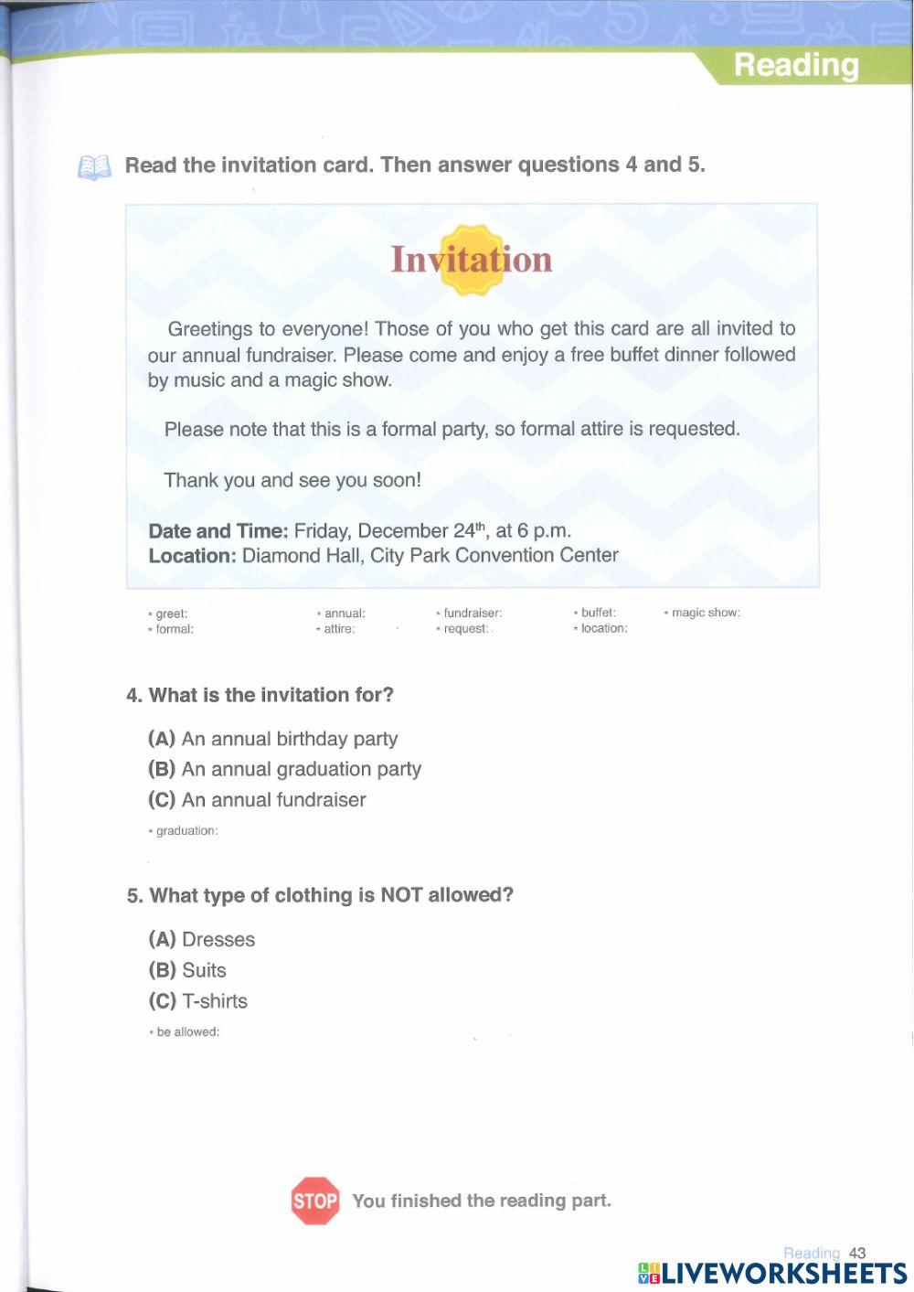 Toefl primary 1 book 3 unit 2 reading