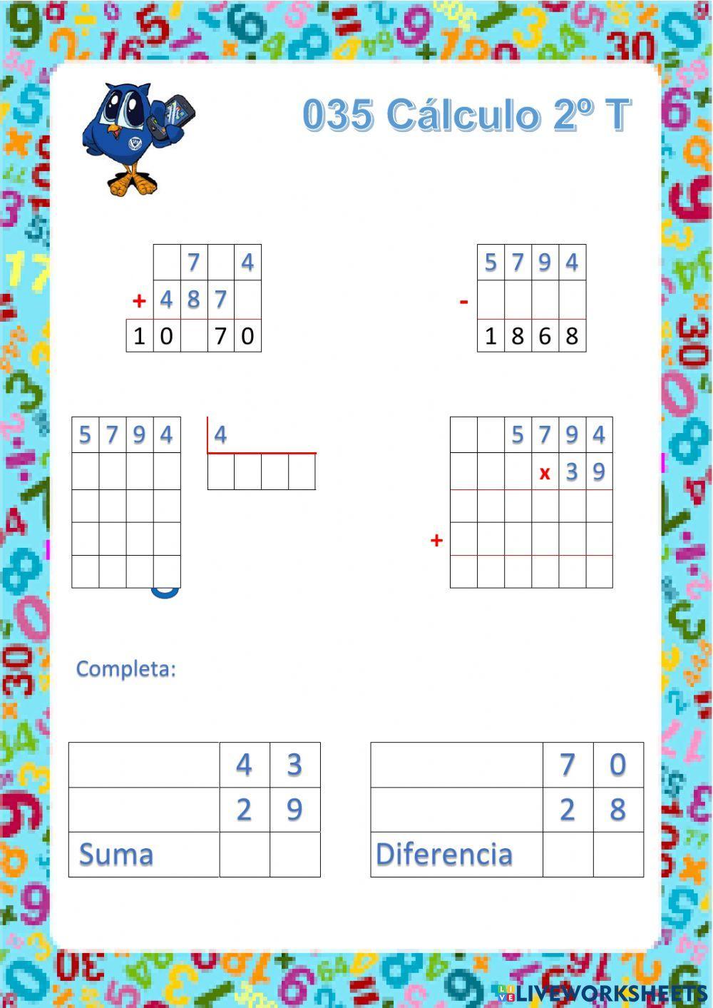 035 CÁLCULO 2º Trimestre