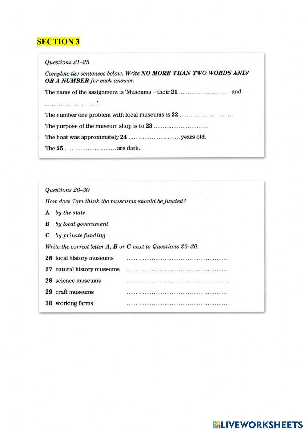 Theme 5 - listening test