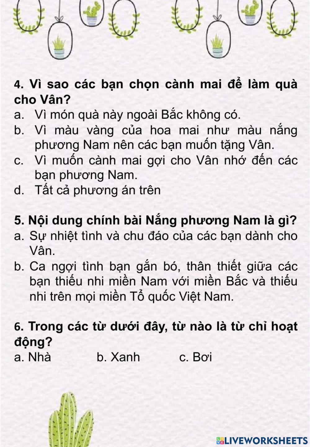 Tập đọc-Nắng phương Nam