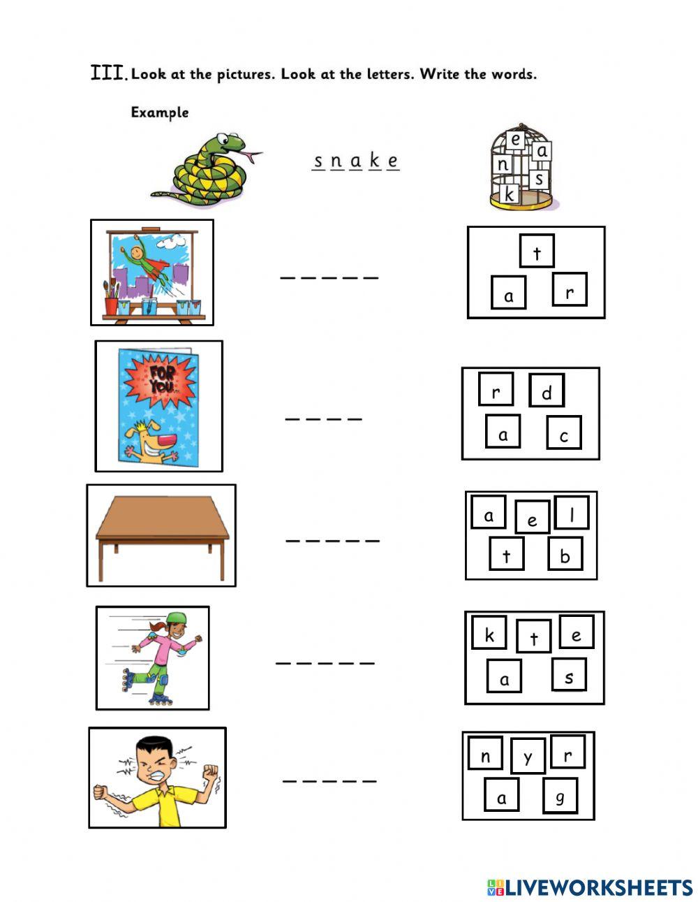 Listening - Reading - Writing worksheet | Live Worksheets