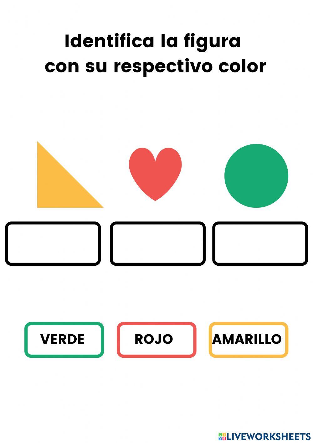 Identificar los nombres y colores de las figuras