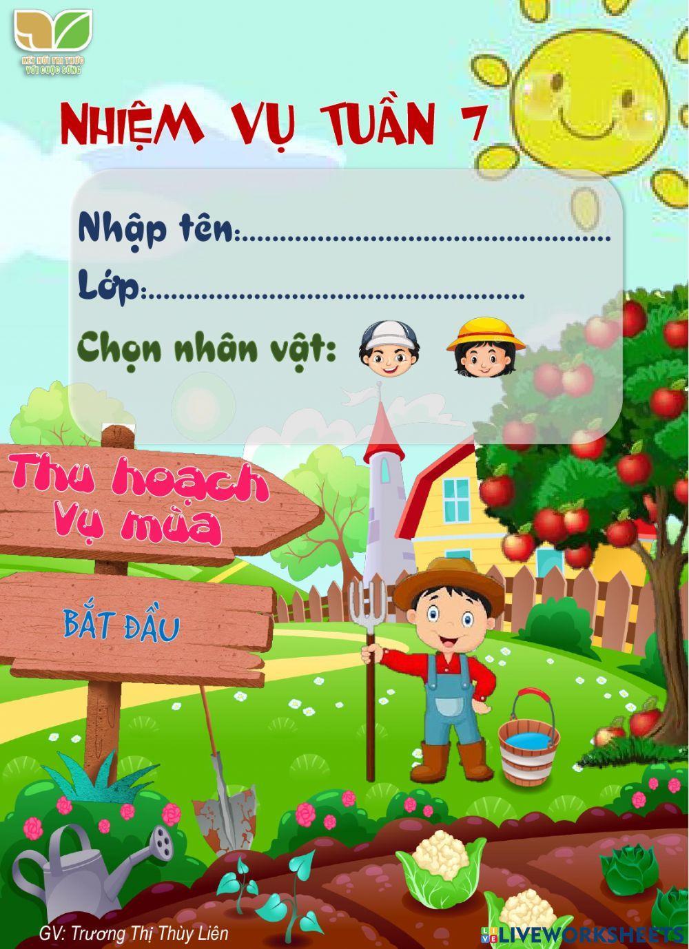 Phiếu ôn cuối tuần 7