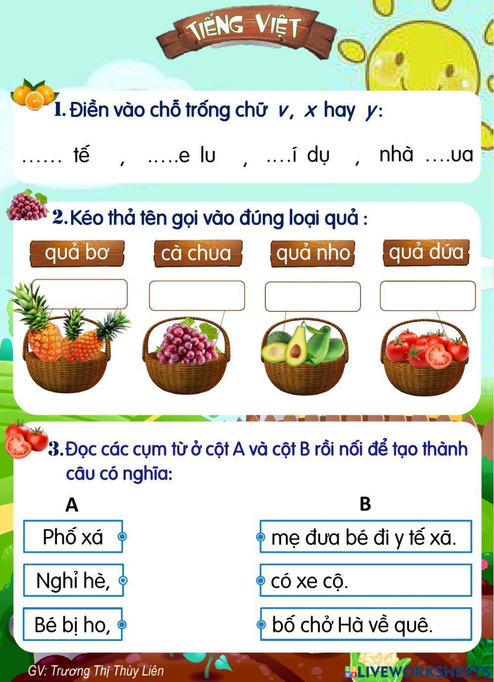 Phiếu ôn cuối tuần 7