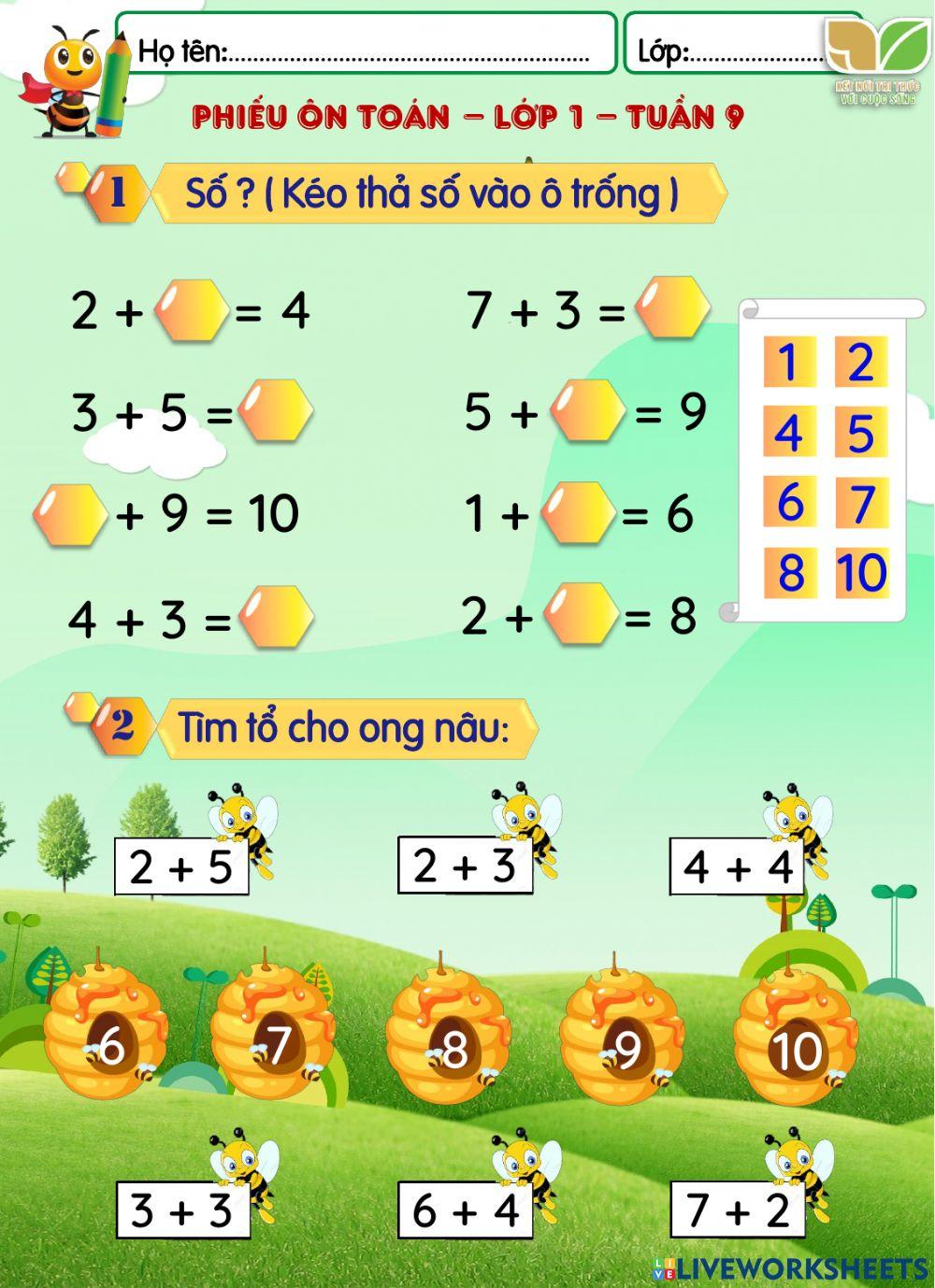 Phiếu ôn cuối tuần 9