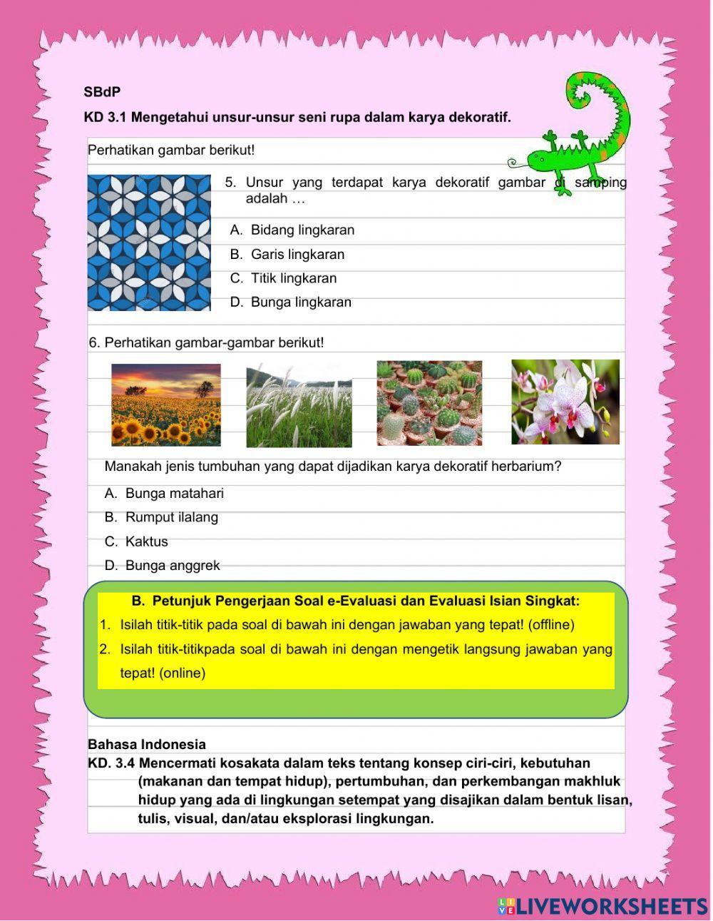 Evaluasi Pembelajaran Kelas 3 Tema 1 Subtema 4: Pertumbuhan dan Perkembangan Tumbuhan Evaluasi Pembelajaran Kelas 3 Tema 1 Subtema 4: Pertumbuhan dan Perkembangan Tumbuhan
