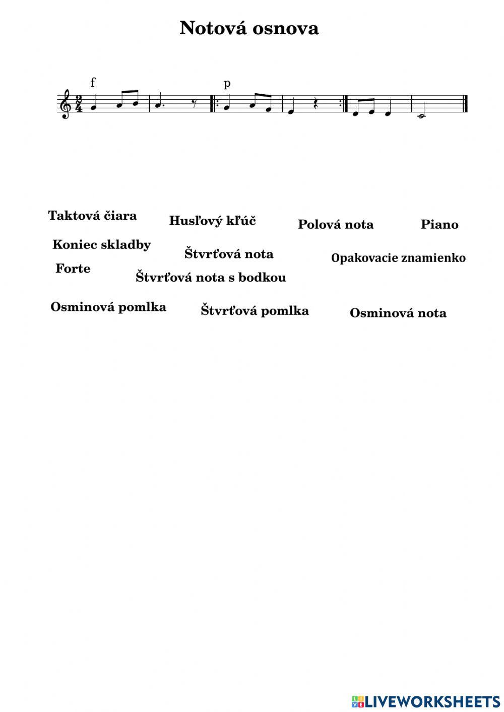 Teória nôt pre 3.ročník