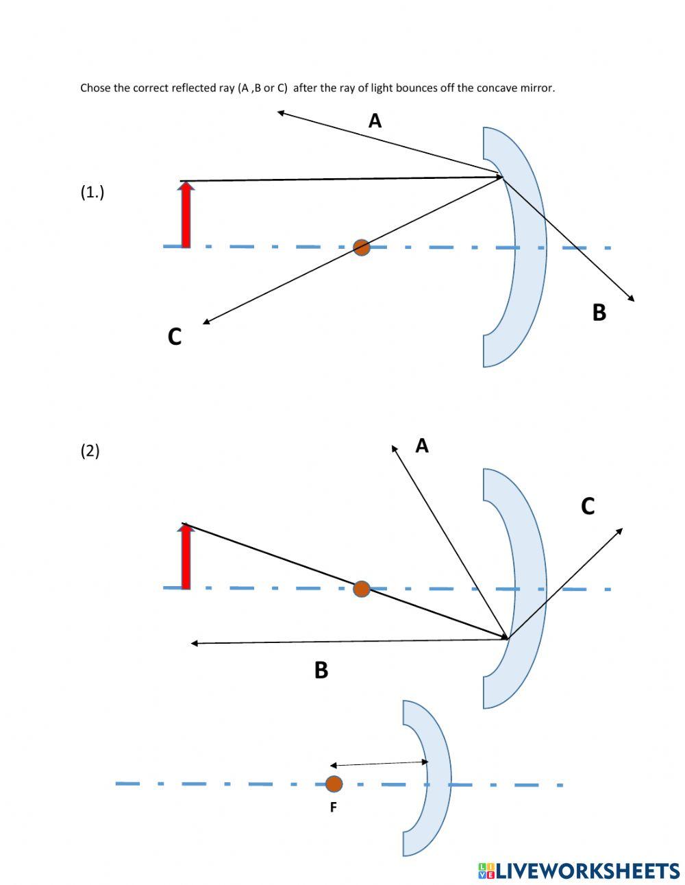Ray Diagram online exercise for | Live Worksheets
