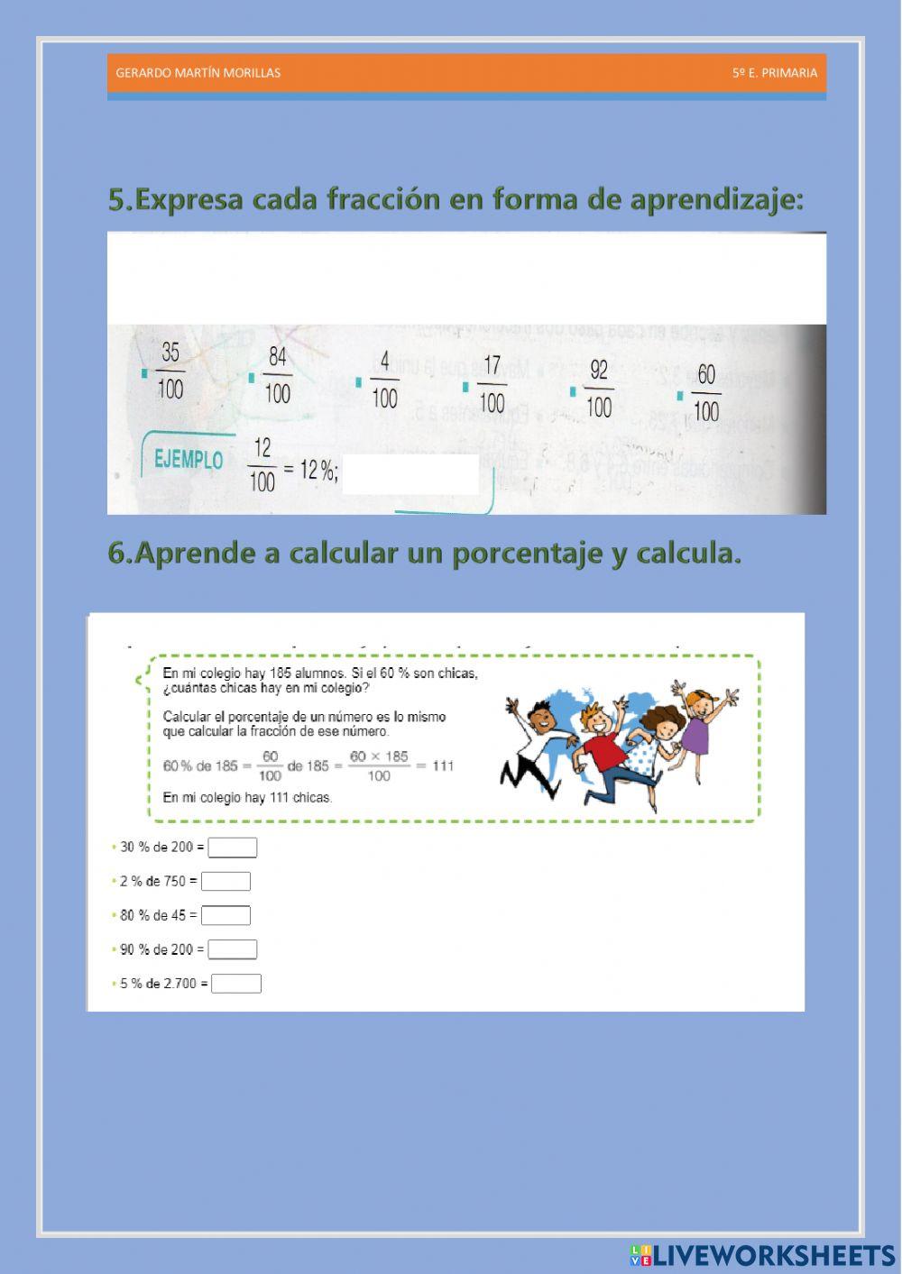 Cálculo y operaciones. Ficha 15.