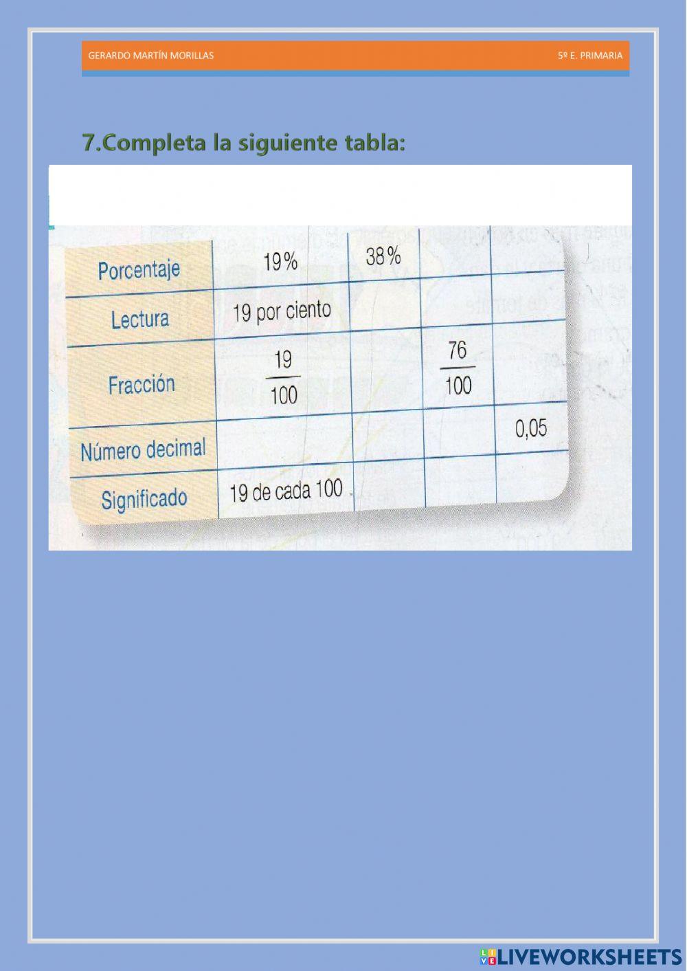 Cálculo y operaciones. Ficha 15.