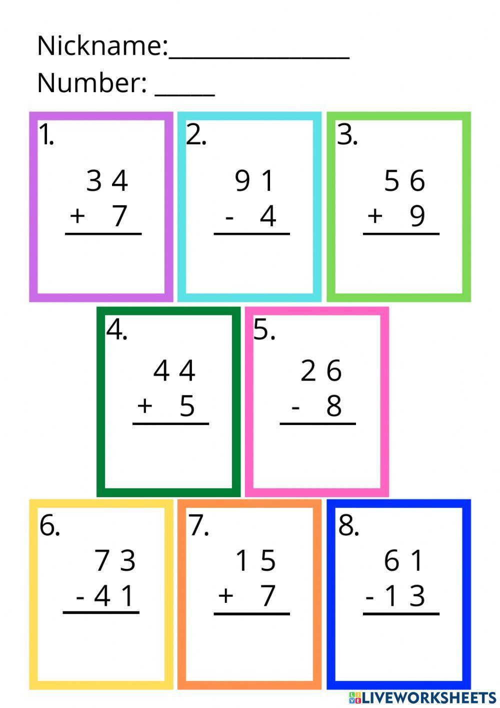 Plus and minus w- regrouping