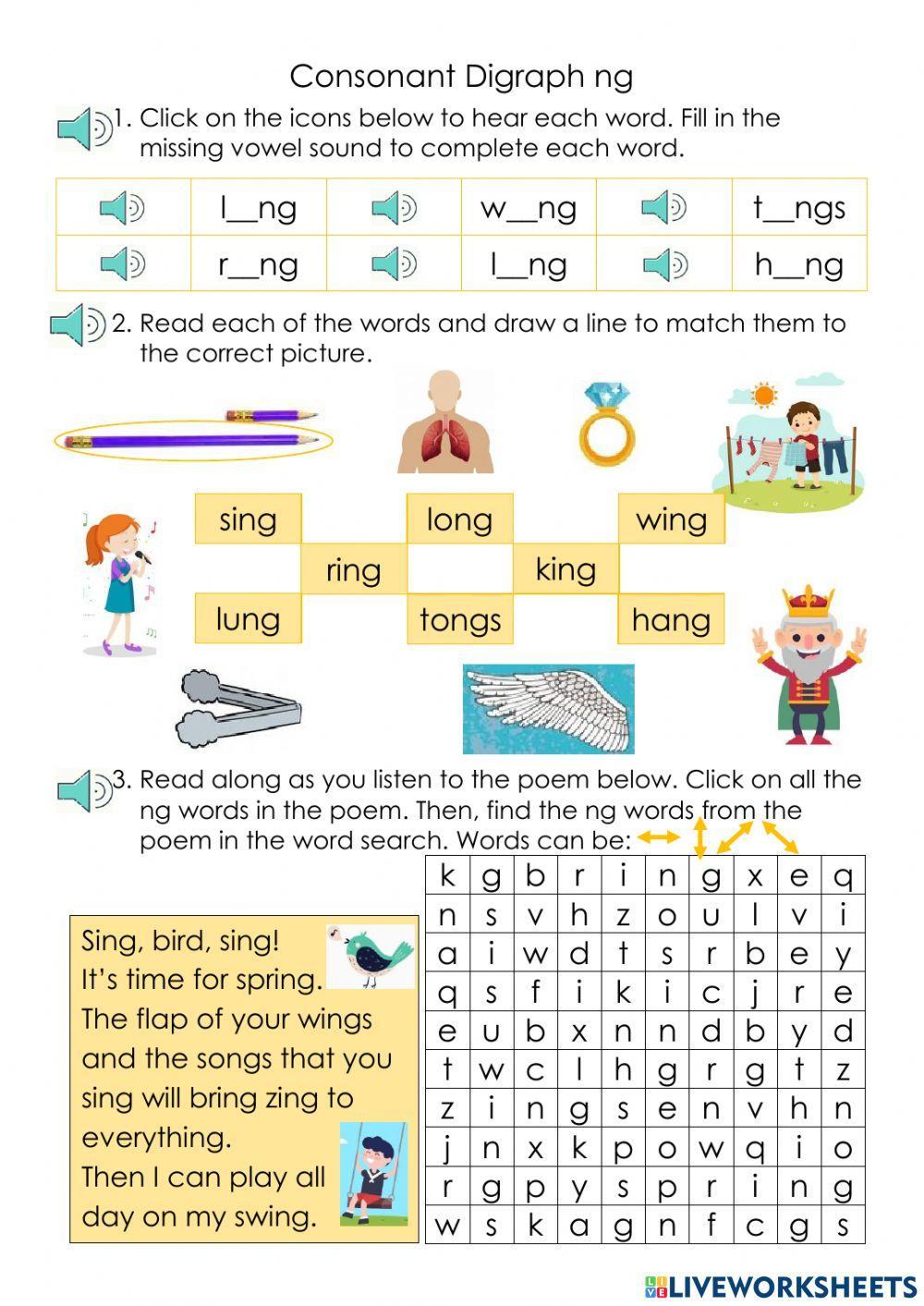 Consonant Digraph ng
