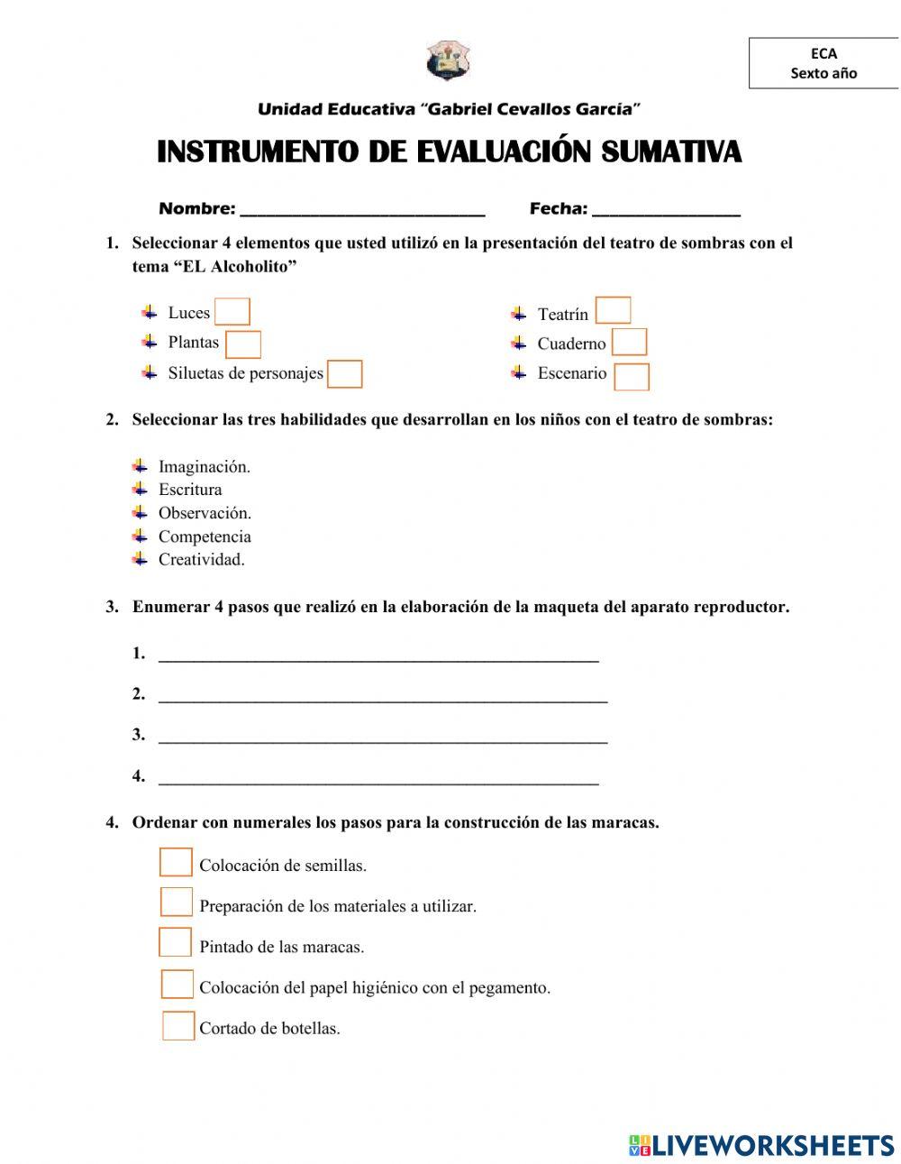Evaluación de ECA