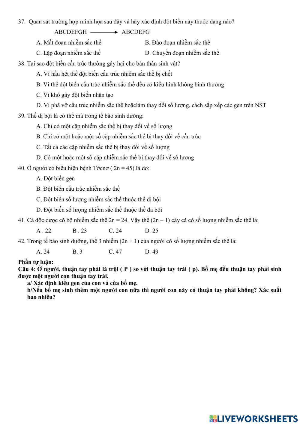 Đề cương hk1 sinh 9