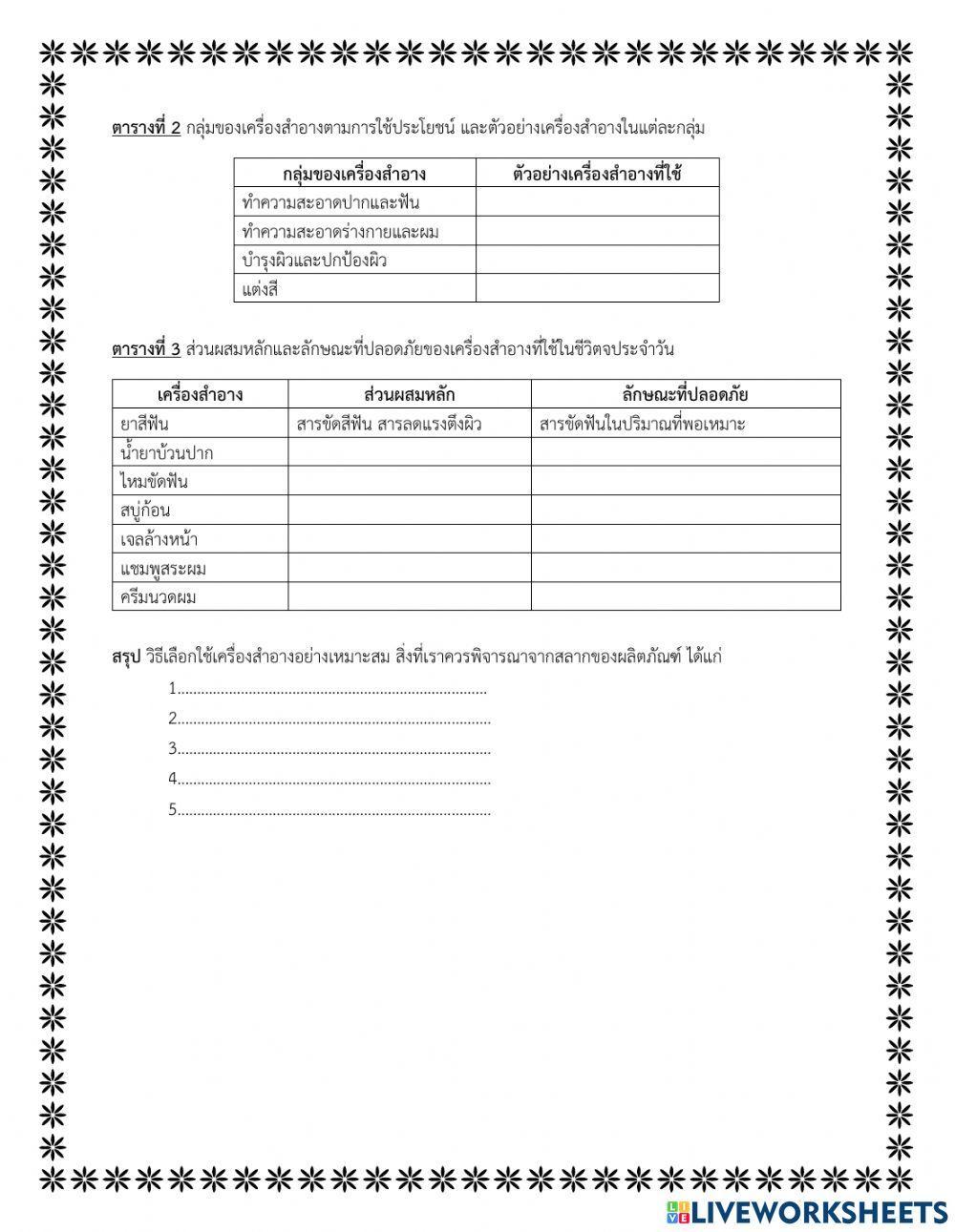 ประเภทของเครื่องสำอางใกล้ตัว