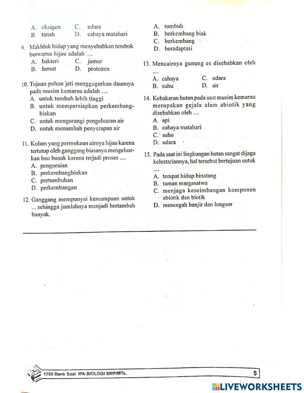 Biologi Bab 1 Gejala Alam Biotik dan Abiotik