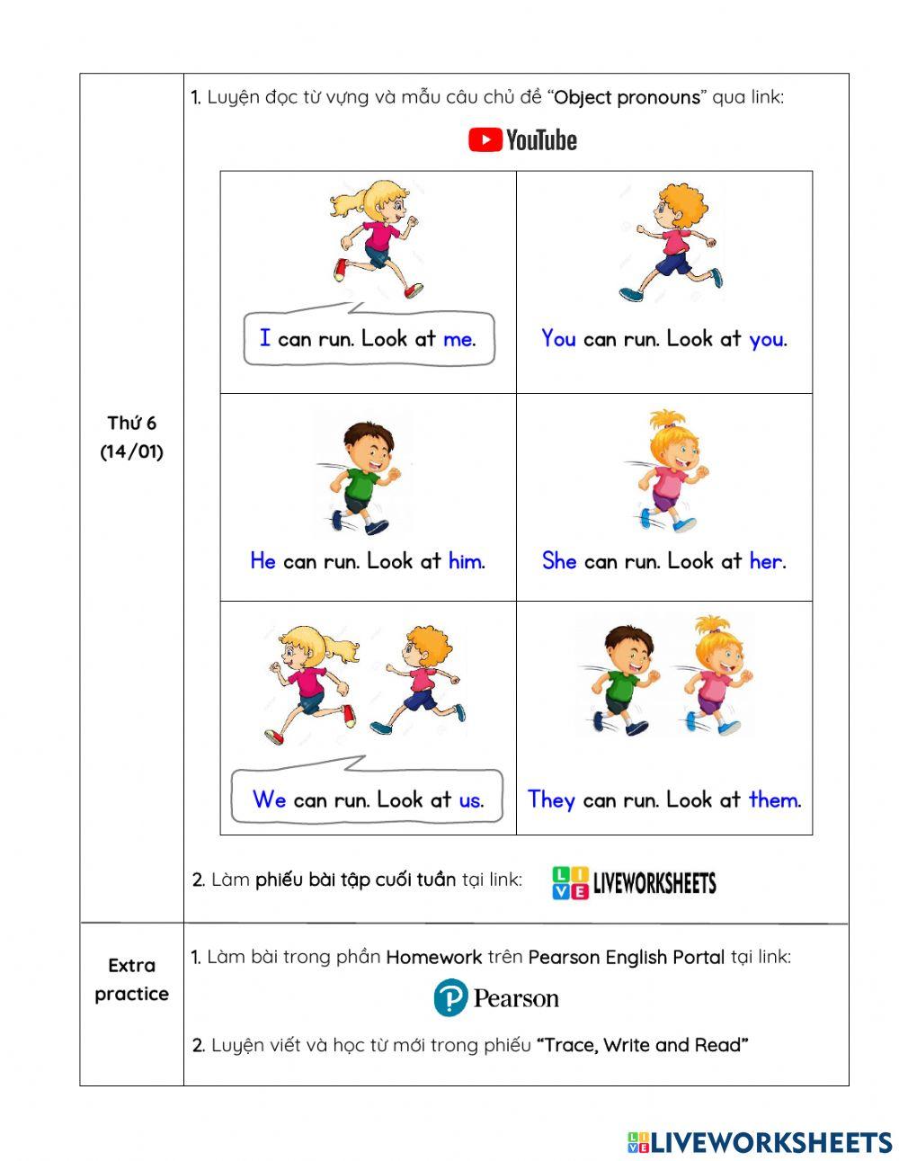 Nội dung hướng dẫn học TA