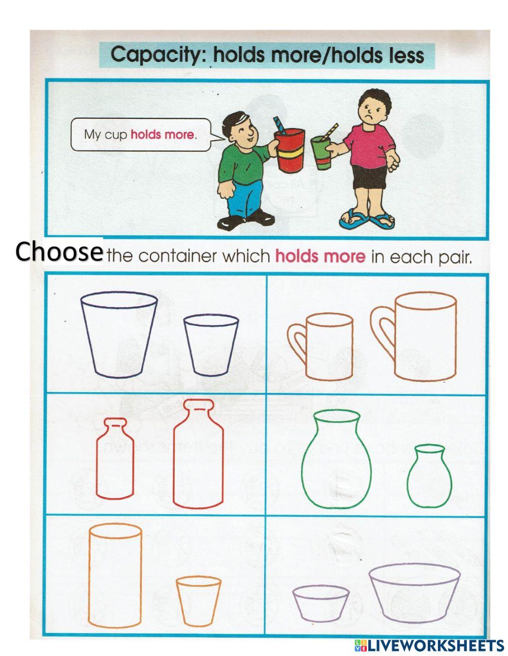 more less online exercise for | Live Worksheets