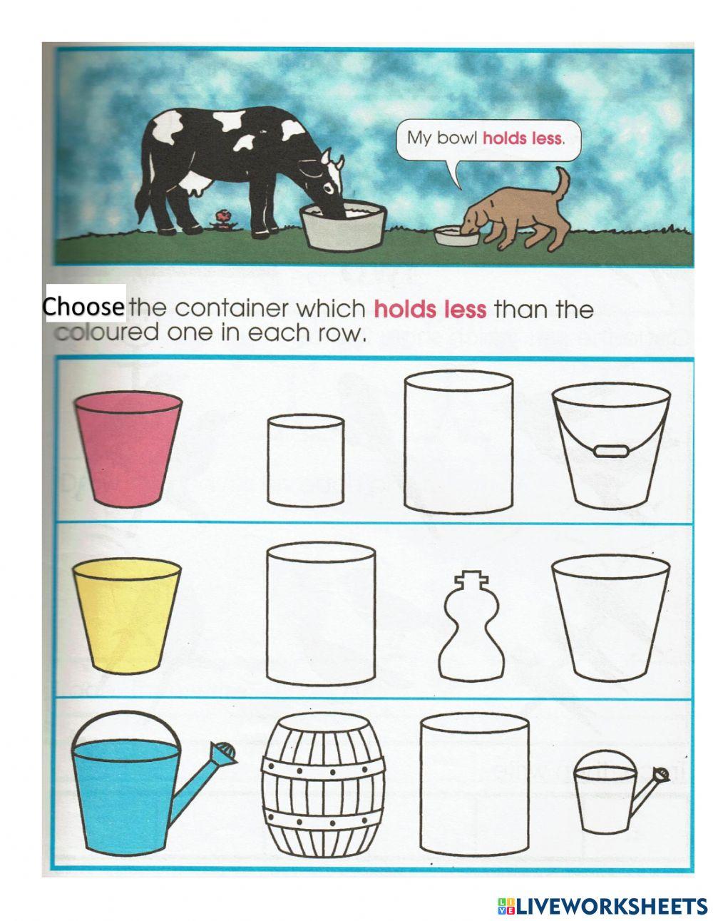 more less online exercise for | Live Worksheets