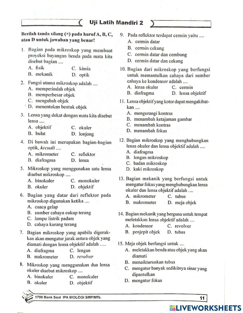 Biologi Bab 2 Mikroskop