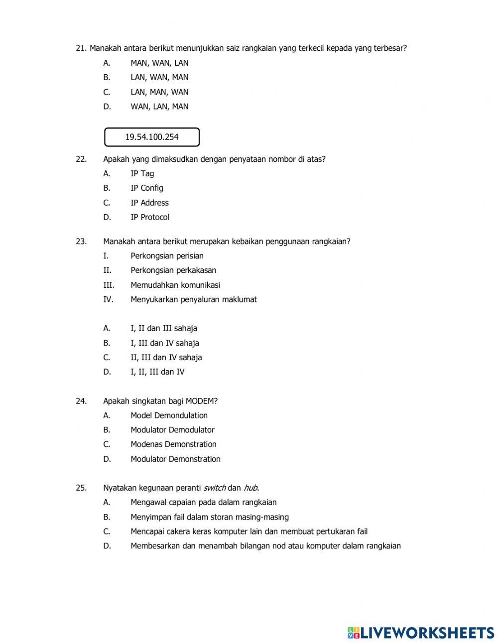 UIT 2221 Latihan Ulangkaji 2