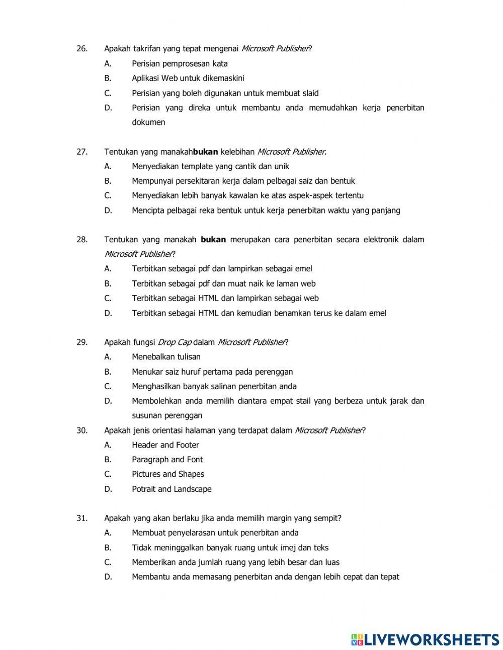 UIT 2221 Latihan Ulangkaji 2