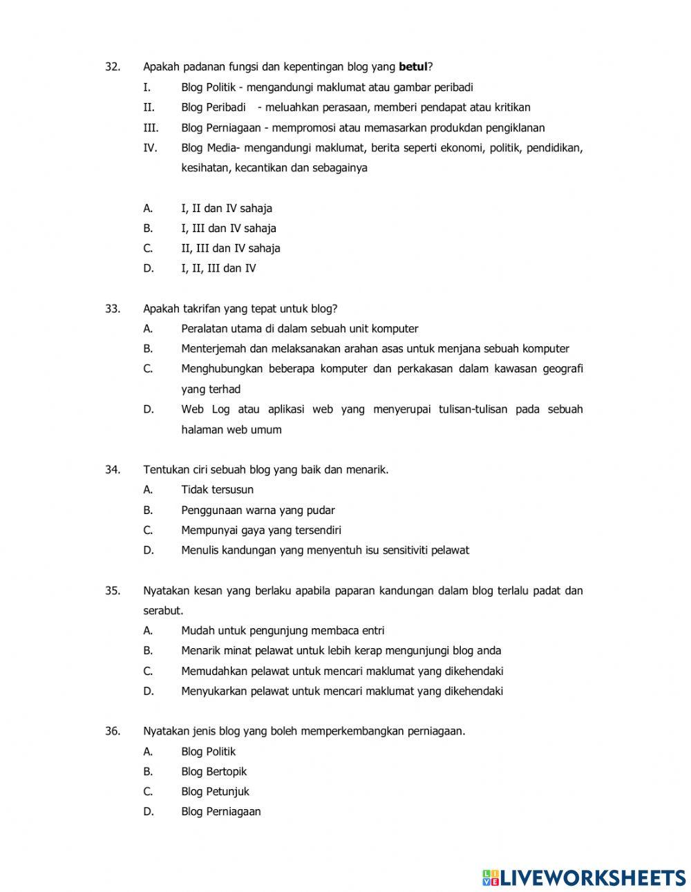 UIT 2221 Latihan Ulangkaji 2