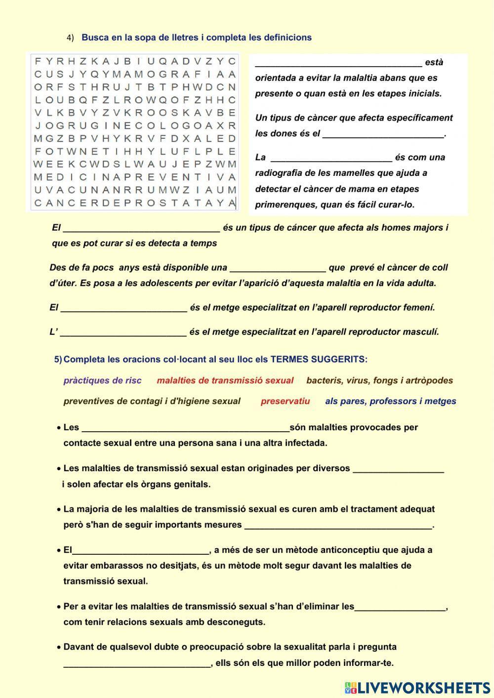 Malalties i hàbits saludables aparell reproductor