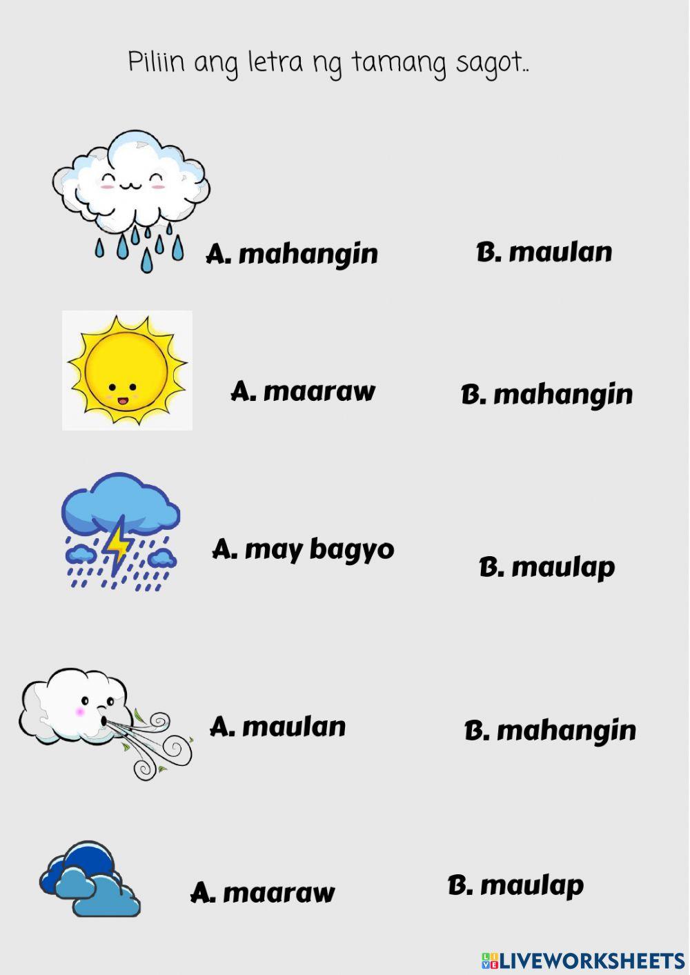 Kinds of weather