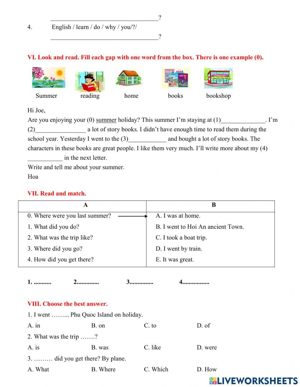 Review 1st Term Test 3- G5