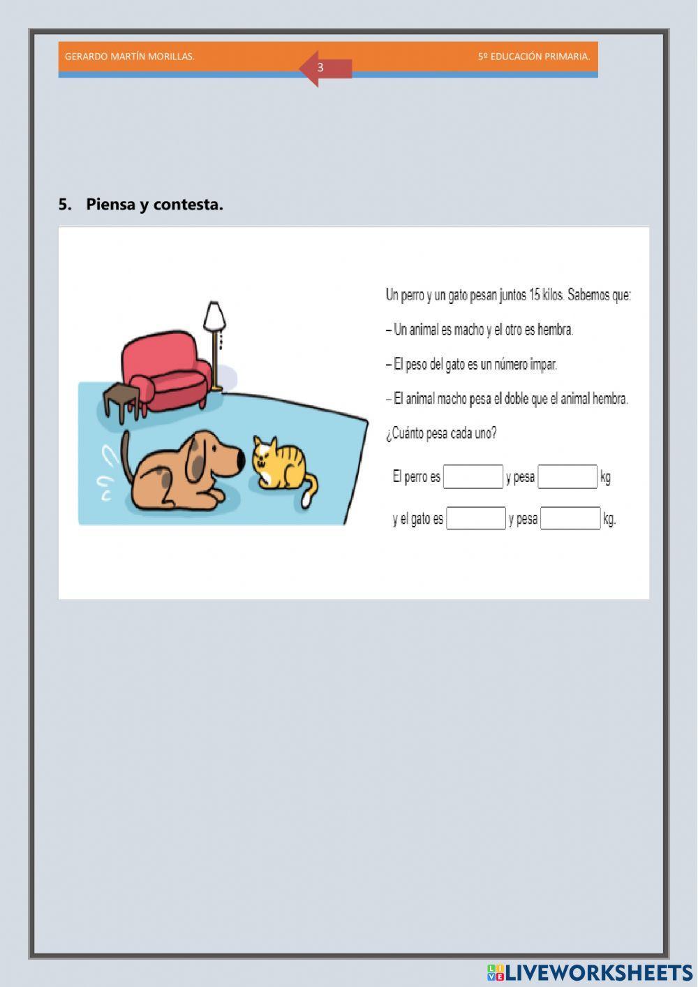 Resolución de problemas. Ficha 17.
