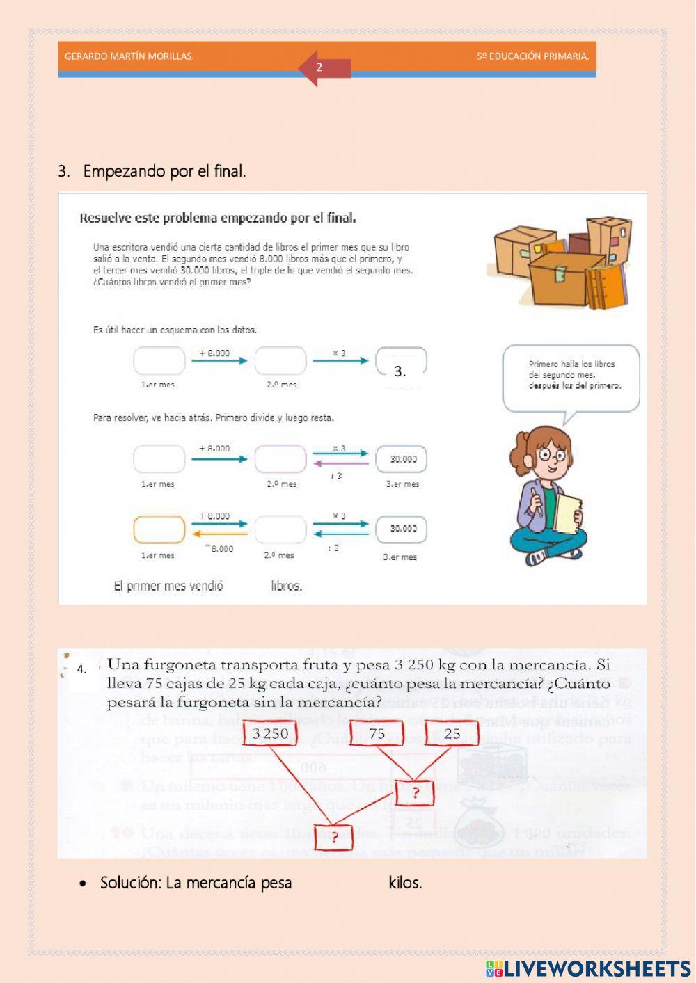 Resolución de problemas. Ficha 19.