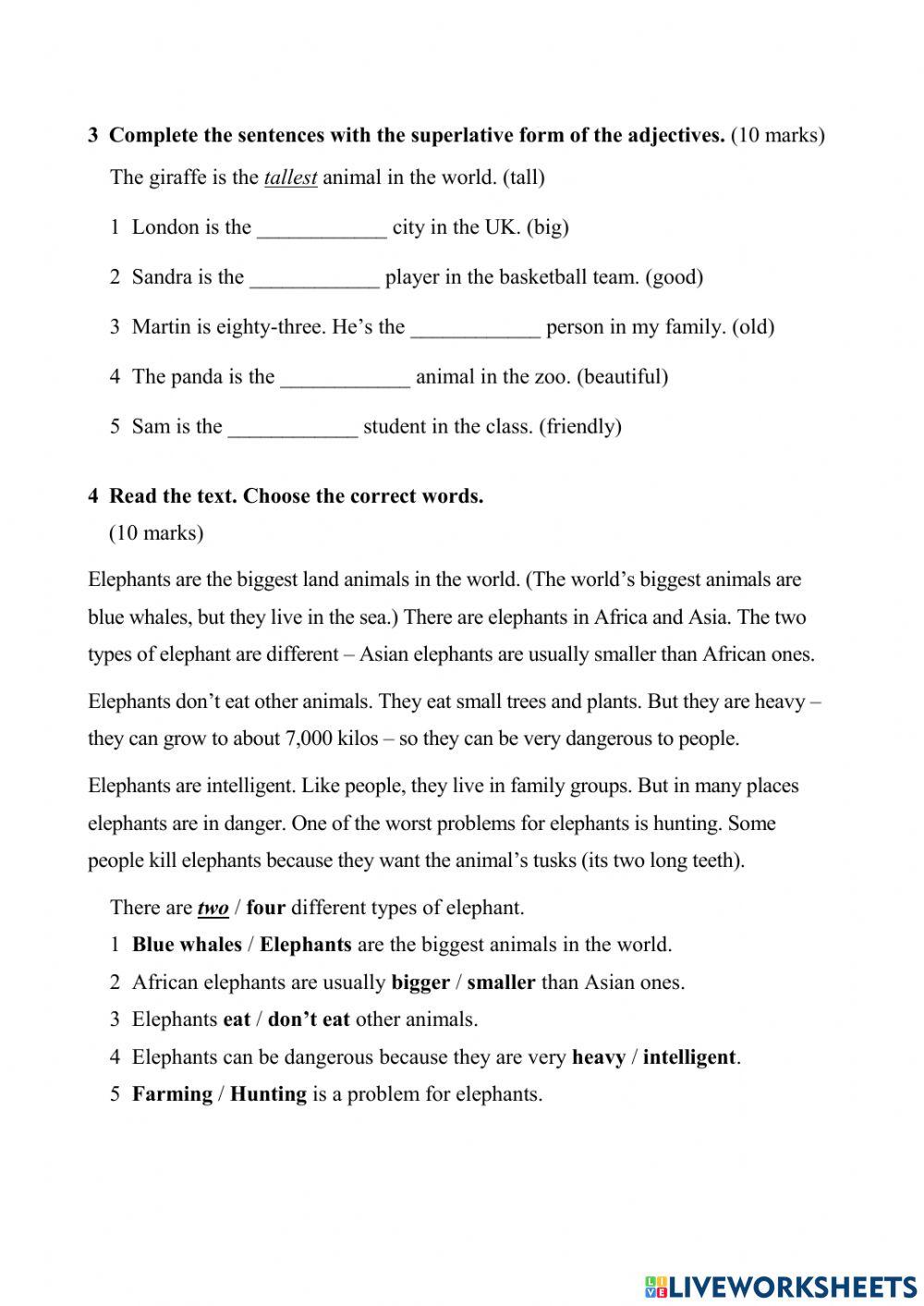 Friends plus Unit 3 basic test