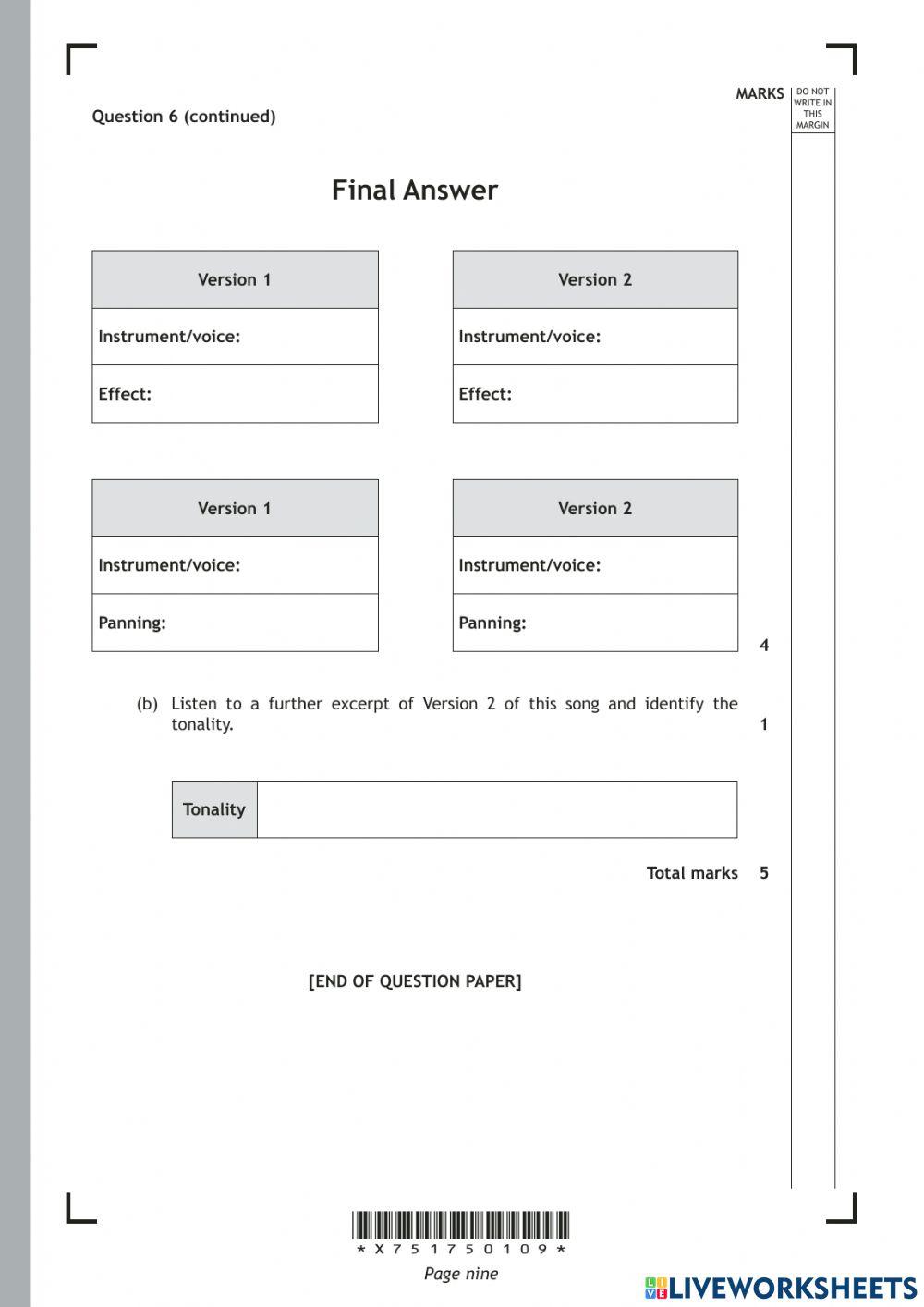 2014 Nat 5 Music Tech Paper